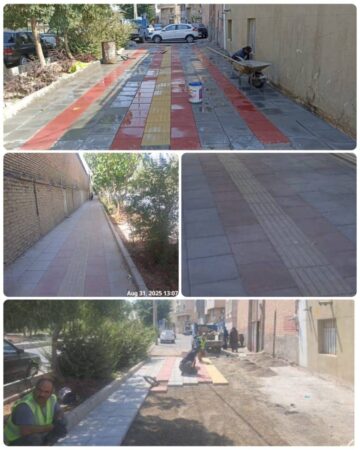 اجرای عملیات پیاده‌روسازی و مناسب سازی در خیابان شهید عرب‌ خواری