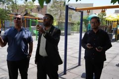 بازدید شهردار منطقه۹ از بوستان های آزادی و کاشانی در روز تعطیل